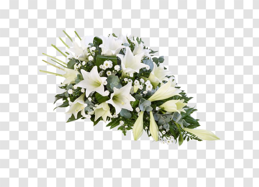 Funeral Lilium Flower Wreath Rose - Floristry - White Lilies Transparent PNG