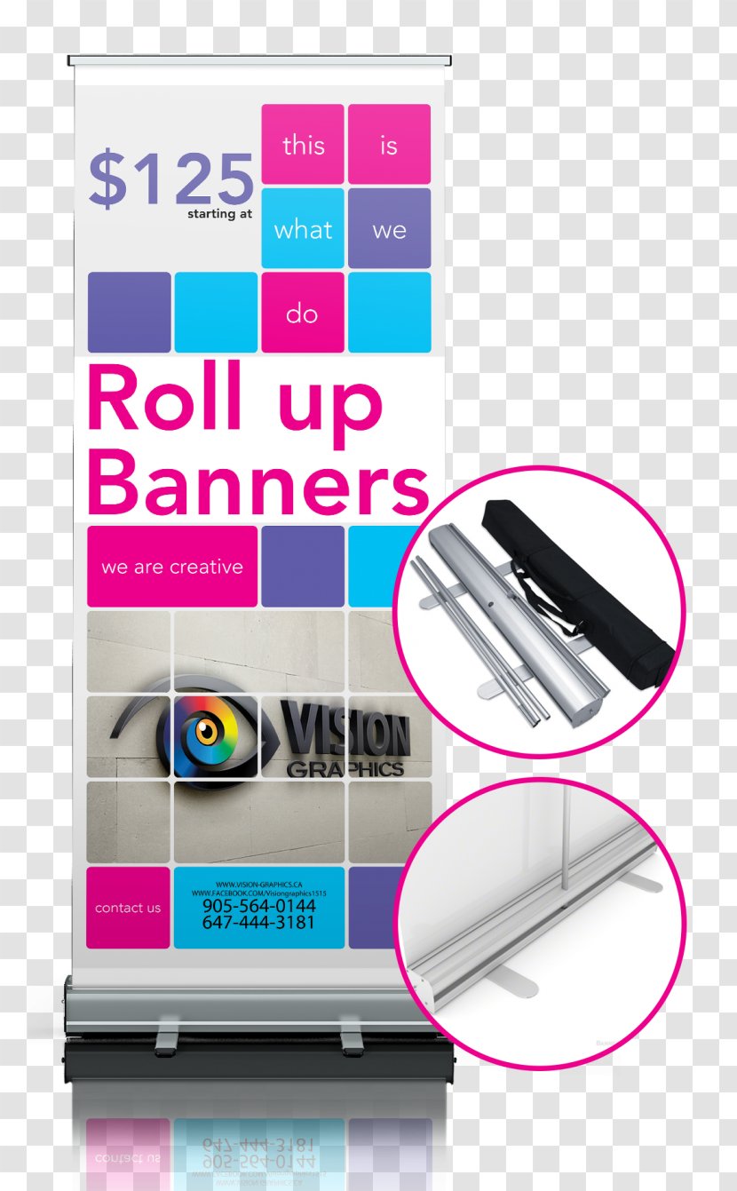 Printing Banner Point Of Sale Display Canvas Print - Roll Up Simple Transparent PNG