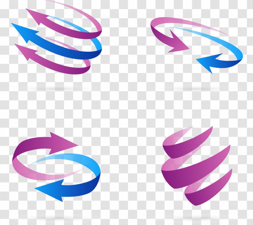 Arrow Curve Circle Euclidean Vector - Violet - Dynamic Transparent PNG