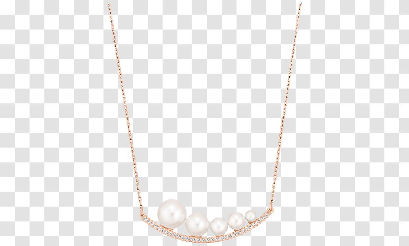 Necklace Chain Body Piercing Jewellery Pattern - Jewelry - Swarovski Women's White Pearl Transparent PNG