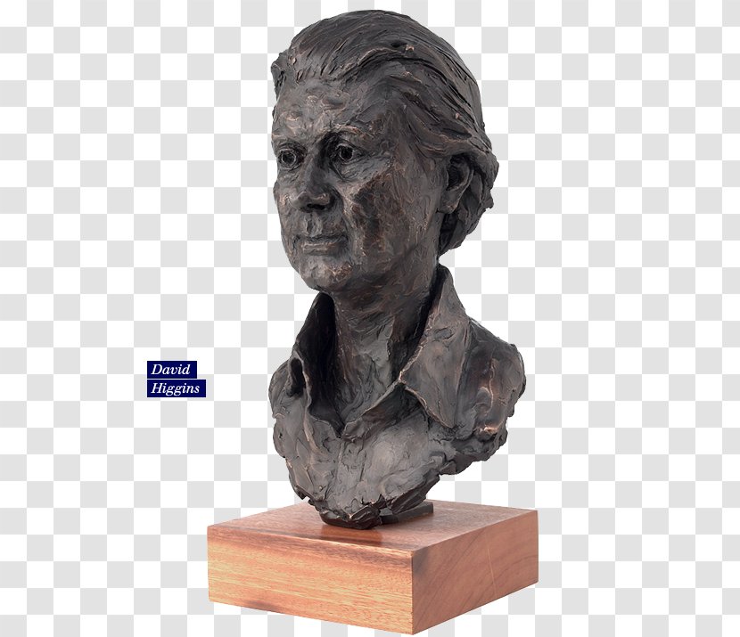 Bust Portrait Bronze Sculpture - Art - David Transparent PNG