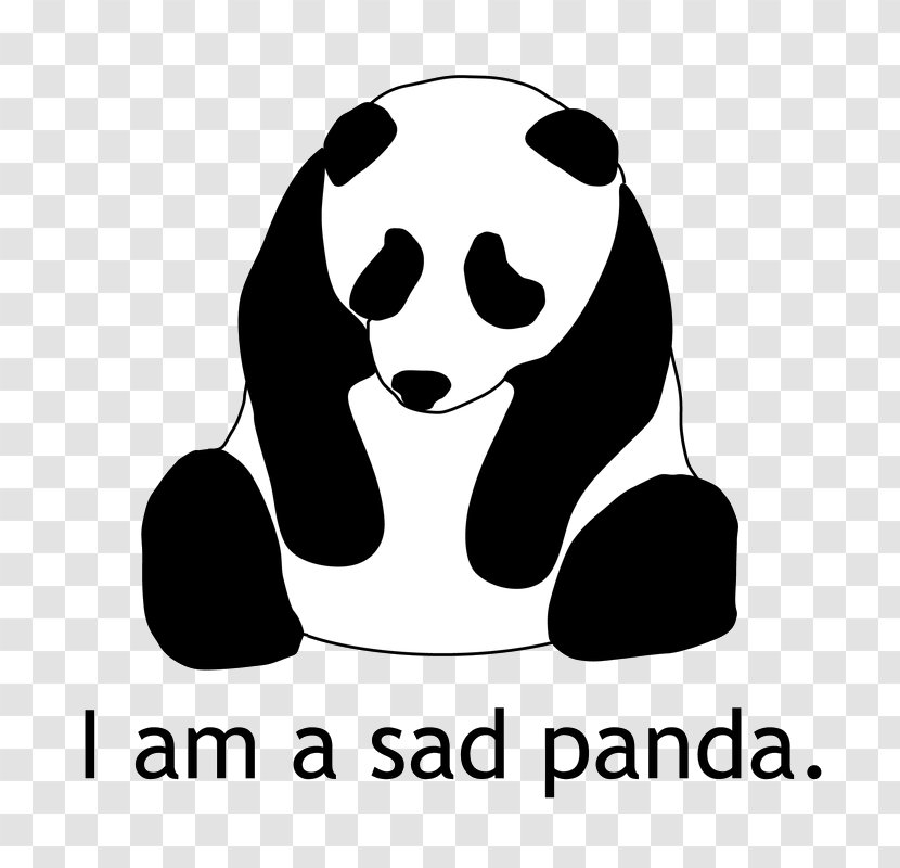 Giant Panda Sadness Bear Clip Art - Carnivoran Transparent PNG