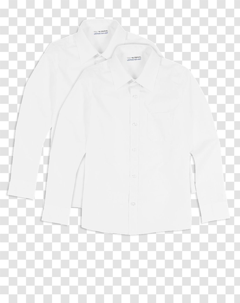 Blouse Collar Neck Sleeve Outerwear - White School Uniform Transparent PNG
