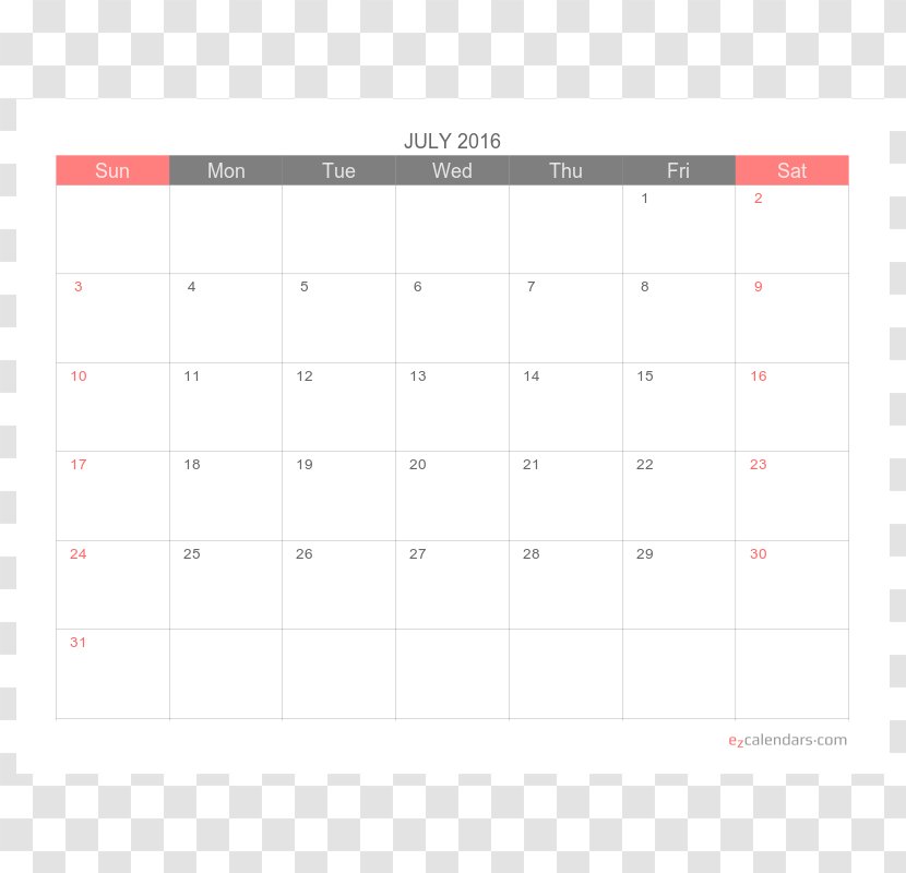 Calendar Pattern - Simple Desk Transparent PNG