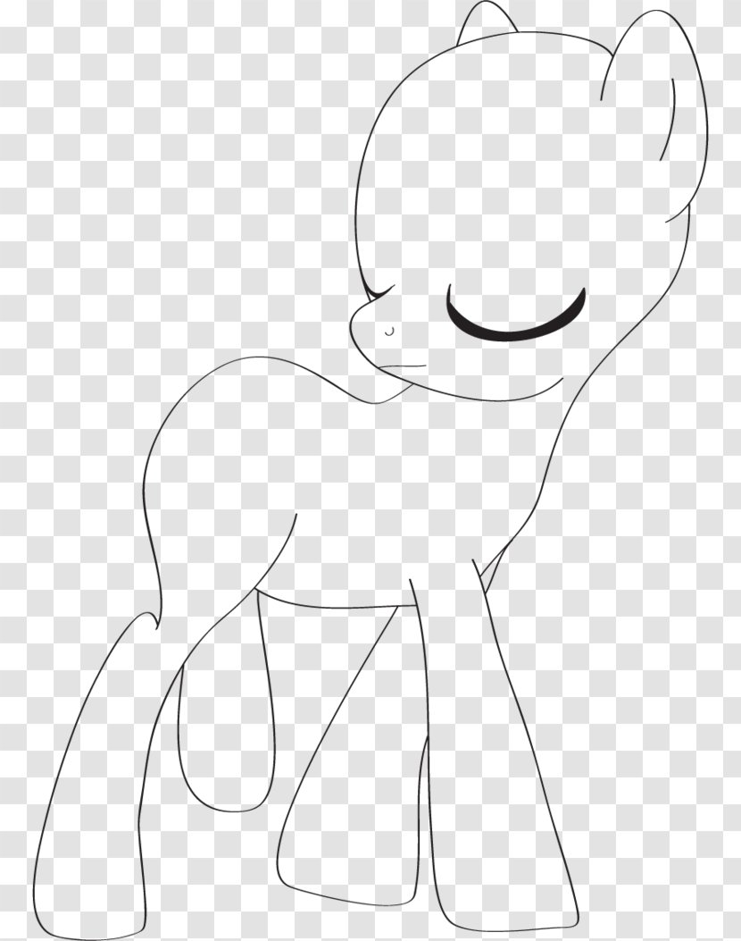 Drawing /m/02csf Line Art Cartoon Clip - Frame - Pony Stencil Transparent PNG
