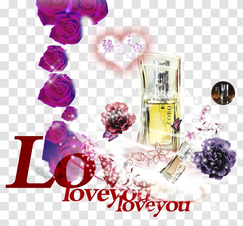 Perfume Poster - Brand - Flowers Transparent PNG