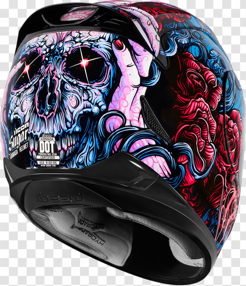 Motorcycle Helmets Integraalhelm Icon AIRMADA Sugar - Accessories Transparent PNG