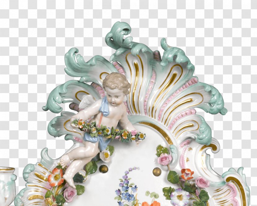 Meissen Porcelain Figurine Sconce Legendary Creature - Flowers Decoration Transparent PNG
