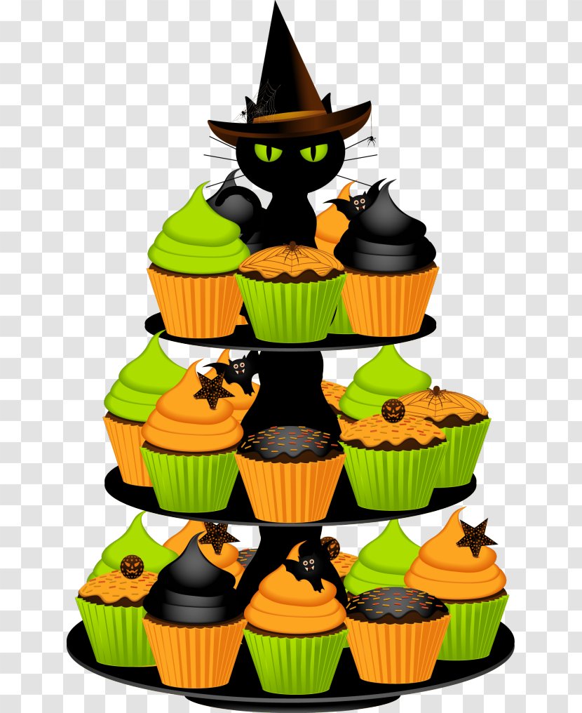 Birthday Cake Halloween Cupcake Chocolate Wedding - Decorative Cupcakes Cliparts Transparent PNG