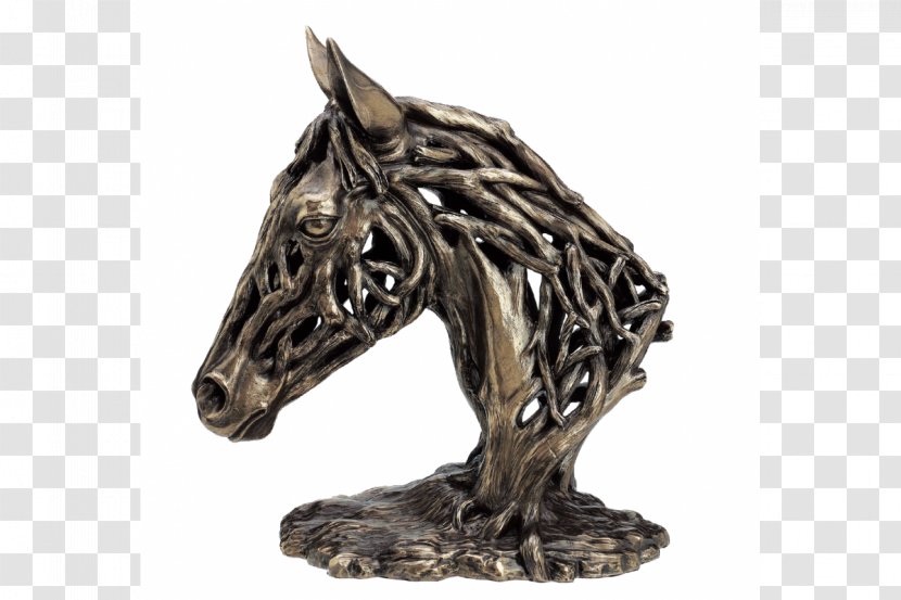 Horse Bronze Sculpture Chair Ornament - Head Mask - Acorn Transparent PNG