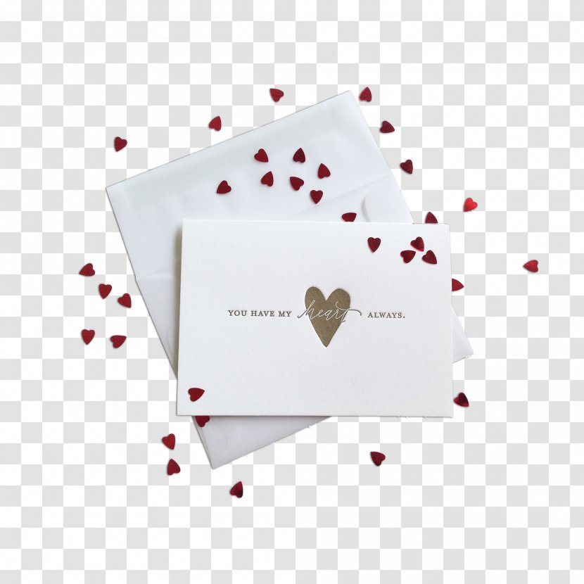 Love Heart Ink Meets Paper Valentine's Day - Letterpress Transparent PNG