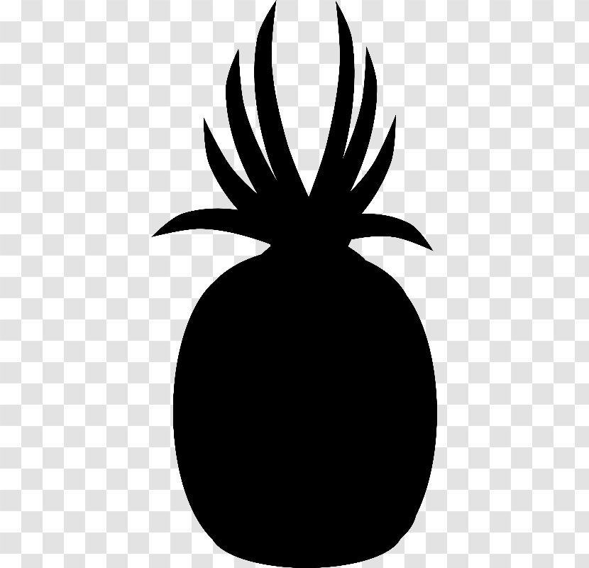 Silhouette Black And White Auglis - Pineapple Vector Transparent PNG