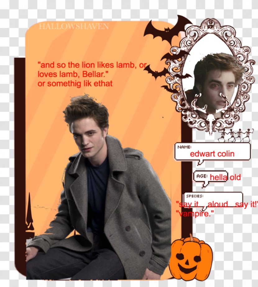 Edward Cullen Album Cover Human Behavior Brand - Robert Pattinson Transparent PNG