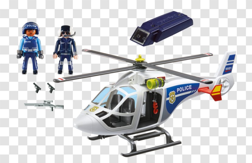 Helicopter Police Aviation Playmobil Toy - Radio Controlled Transparent PNG