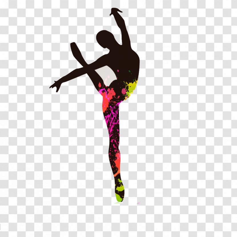 Dance - Cartoon - Ballet Female Silhouette Transparent PNG