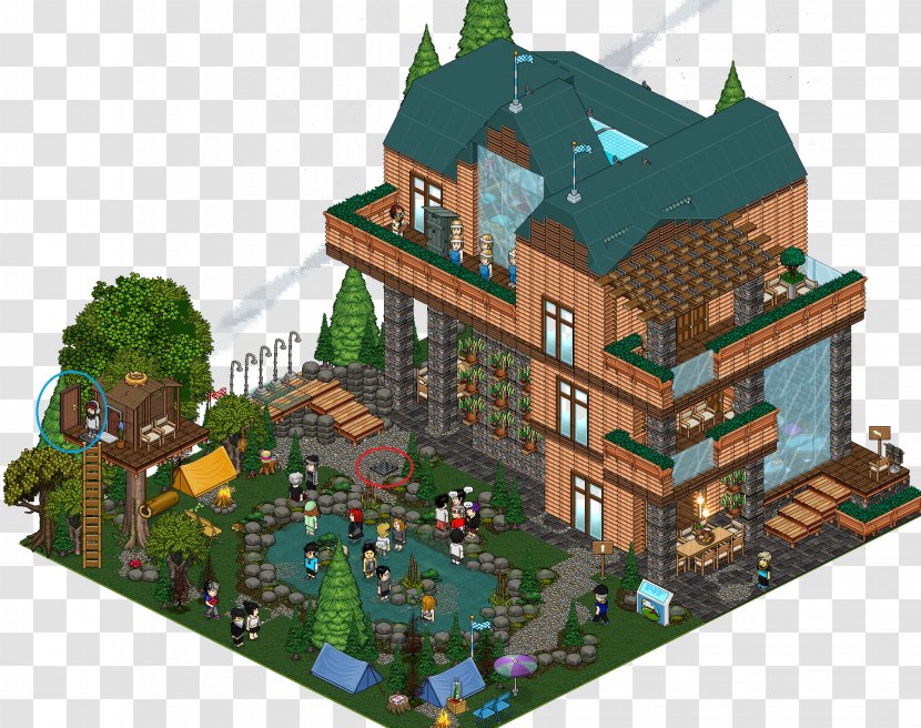 Habbo Tree House Room Penthouse Apartment - Gratis Transparent PNG