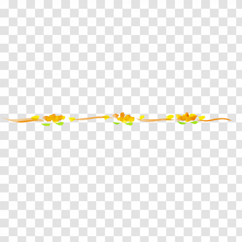 Yellow Line Branch Plant Flower Transparent PNG