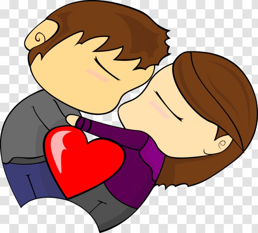 Finger Cheek Human Behavior Love - Watercolor - Cute Couples Transparent PNG