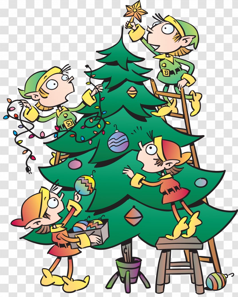 Christmas Tree Art Clip - Ornament - Elf Transparent PNG