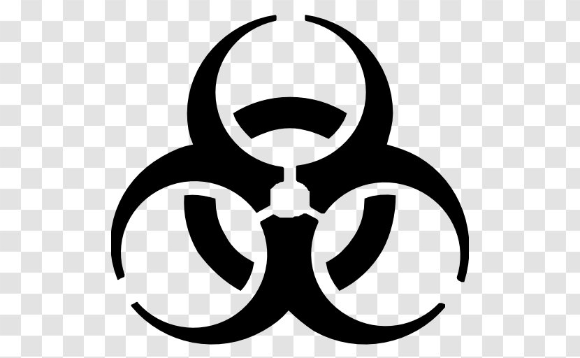 Biological Hazard Clip Art - Monochrome - Biohasart Transparent PNG