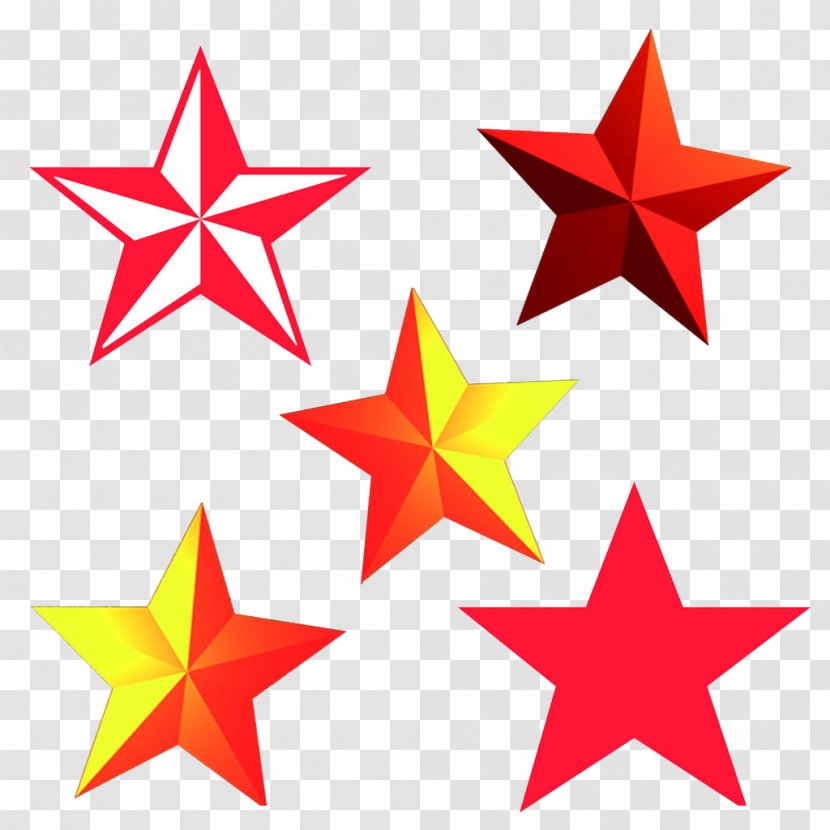 Nautical Star Sailor Tattoos Flash Clip Art - Point - Red Color Five Stars Transparent PNG