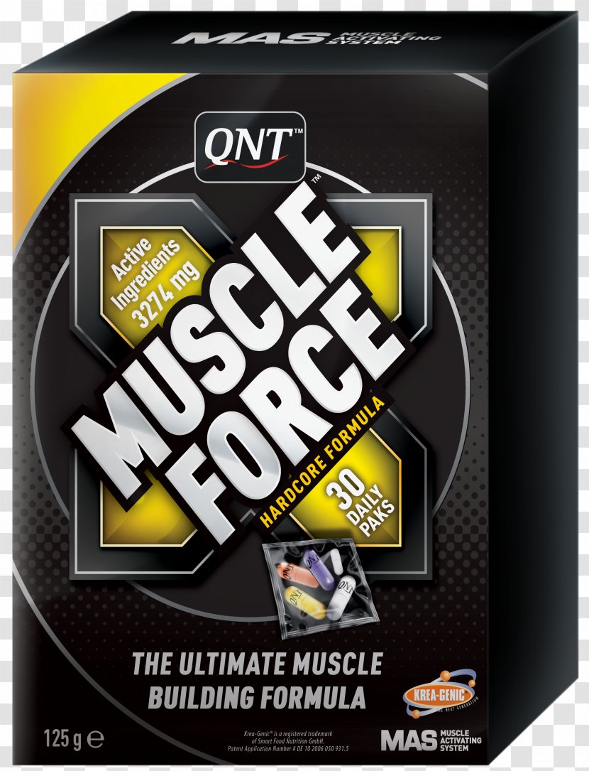 Qnt Nutrition Muscle Force 30 Daily Packs Bodybuilding Supplement Brand - Fitness Transparent PNG