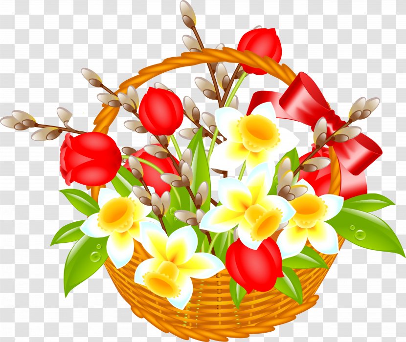 Easter Bunny Basket Egg Transparent PNG
