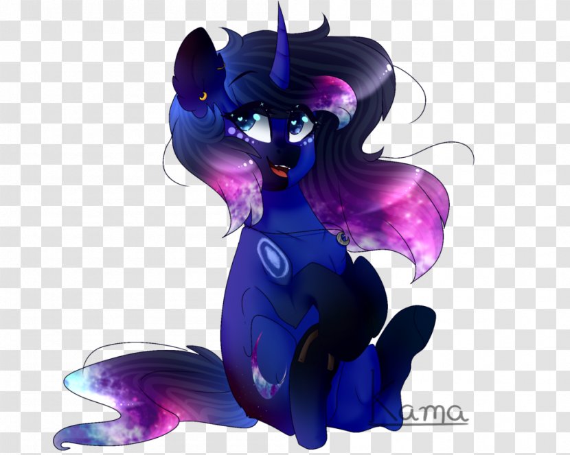 Horse Illustration Animated Cartoon Legendary Creature - Mythical - Moon Galaxy Transparent PNG