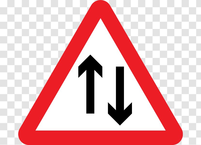 The Highway Code Traffic Sign Two-way Street Warning - Number Transparent PNG