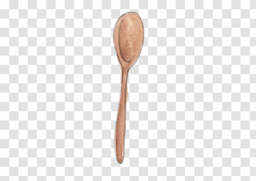 Wooden Spoon Fork - Hand-painted Transparent PNG