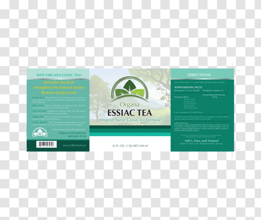 Essiac Herbal Tea Herbalism Dietary Supplement - Brand - Indian Fashion Transparent PNG