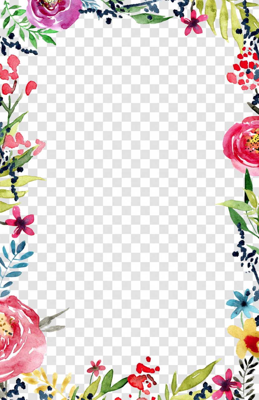 Wedding Invitation Flower Borders And Frames Template Clip Art - Branch Transparent PNG