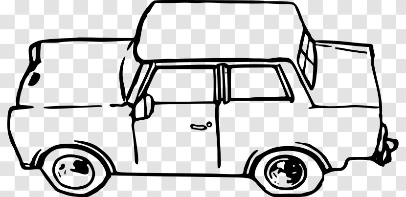 Classic Car Background - Trabant - Coloring Book Compact Transparent PNG