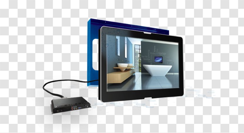 Television Bathroom 1080p LED-backlit LCD Digital Video Broadcasting - Electronics - Clean Splash Transparent PNG
