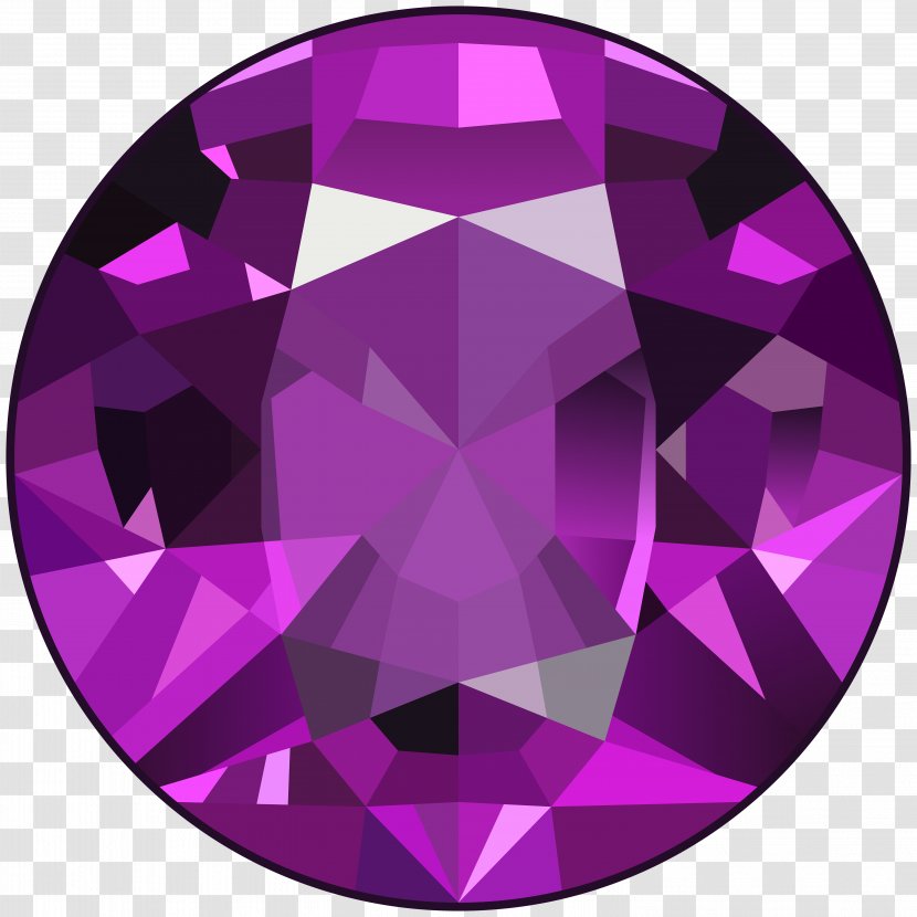 Gemstone Diamond Clip Art - Violet - Purple Gem Image Transparent PNG