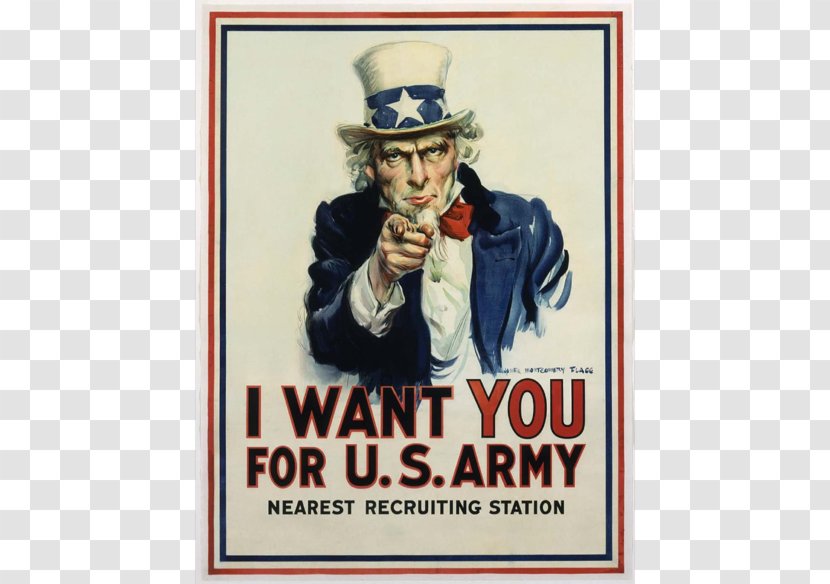 Uncle Sam I Want You United States Army Military Recruitment - Advertising Transparent PNG