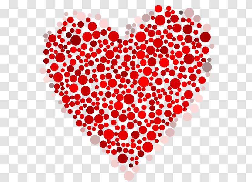 Valentine's Day Heart Clip Art - Frame - Dots Transparent PNG