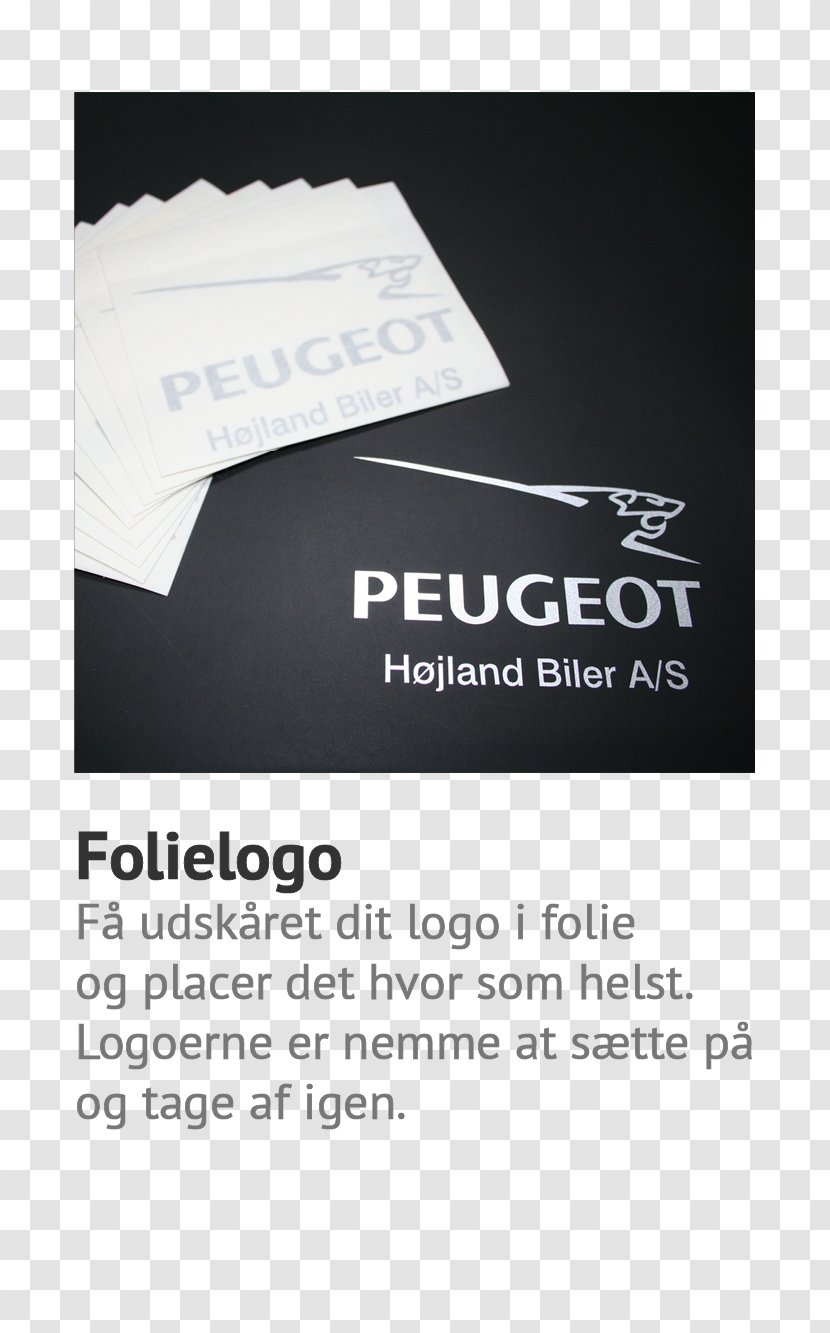 Peugeot Brand Logo Product Design - Business Cards - Monster Printing Transparent PNG