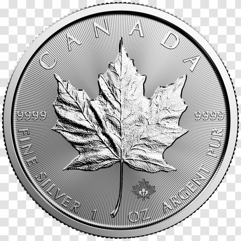 Canadian Silver Maple Leaf Gold Bullion Coin Transparent PNG