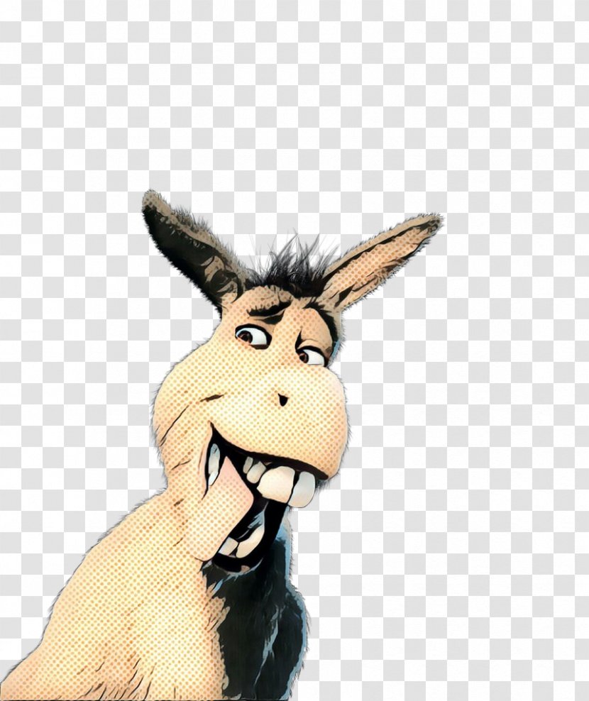 Donkey Pack Animal Cartoon Snout - Gesture Transparent PNG