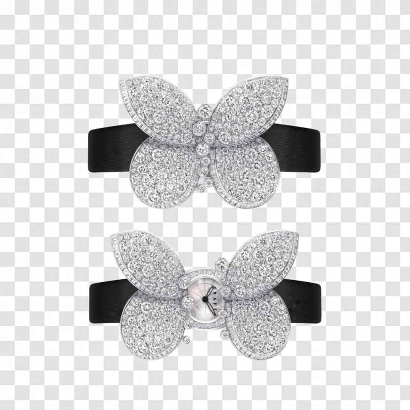 Jewellery Graff Diamonds Watch Sapphire - Silver - Diamond Butterfly Transparent PNG