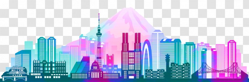 Tokyo Skyline Silhouette - Architecture Transparent PNG