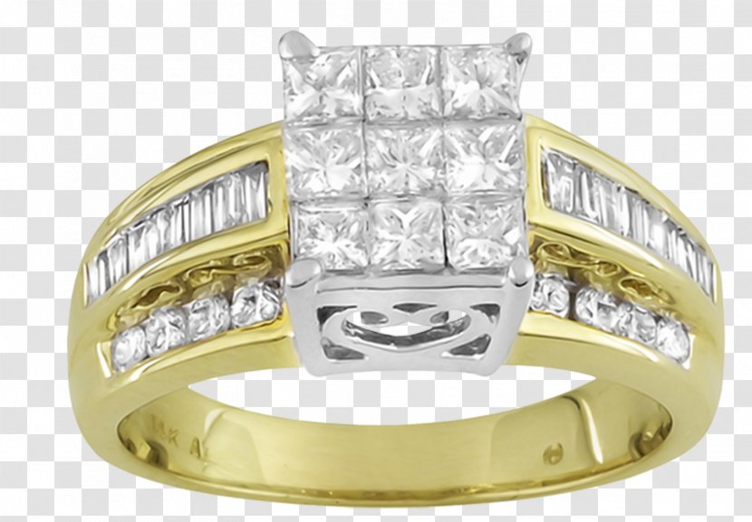 Wedding Ring Gold Diamond - Designer Transparent PNG