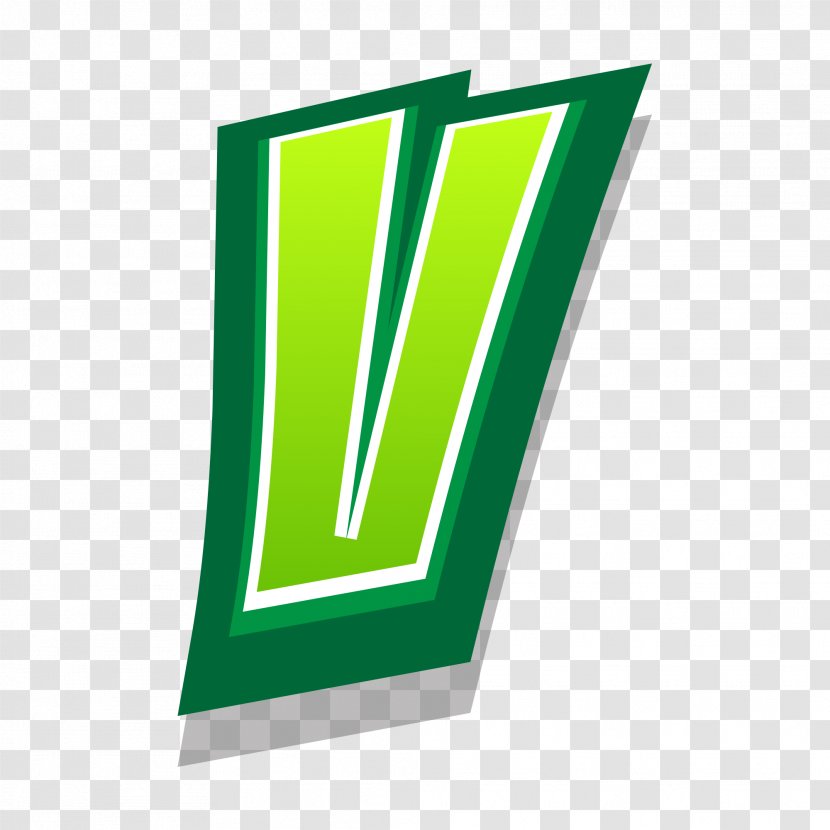 Letter Case V - Green - Creative Transparent PNG