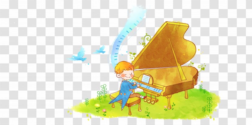 Girls At The Piano Photography Painting Illustration - Little Prince Transparent PNG