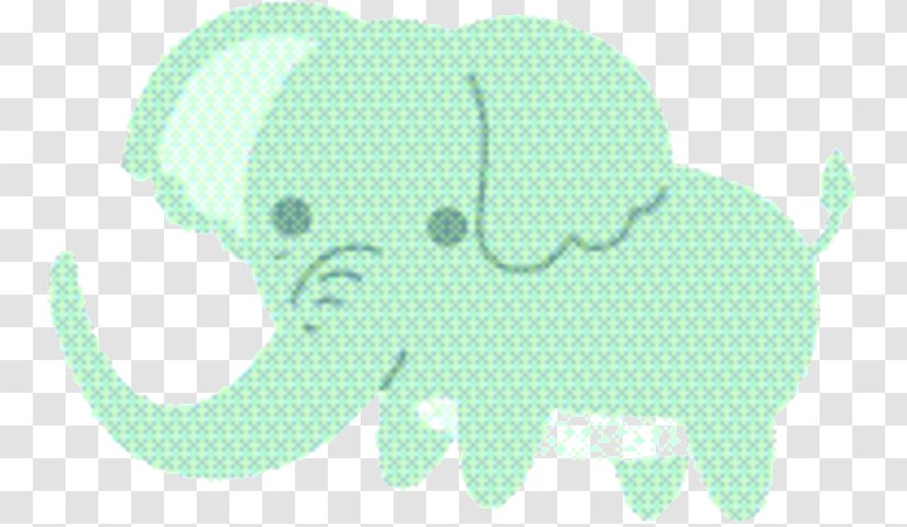 Elephant Background - Green - Sticker Aqua Transparent PNG