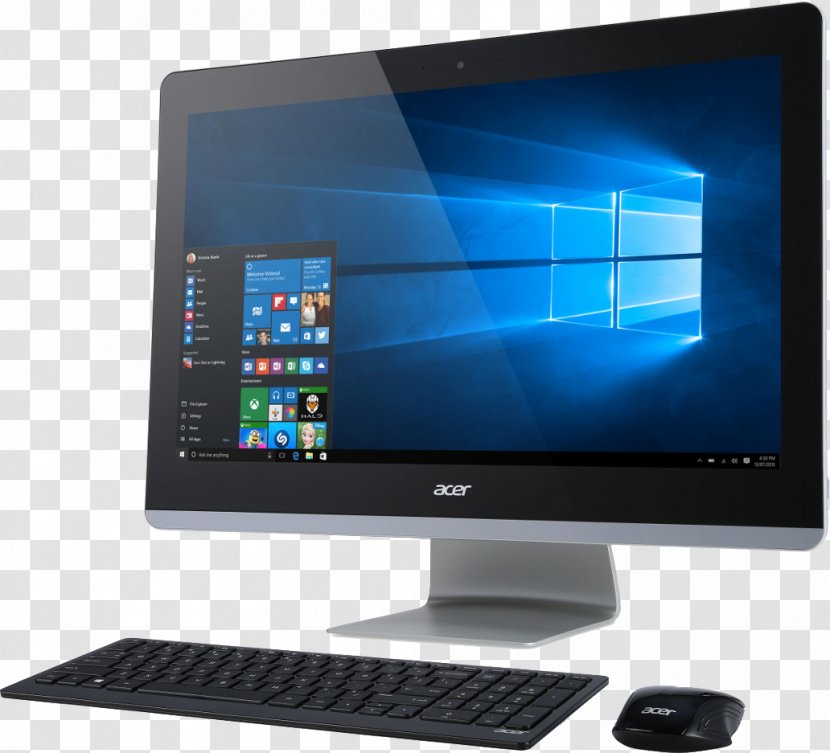 Acer Aspire Desktop Computers All-in-One Intel Core - Personal Computer - Flip Phones Transparent PNG