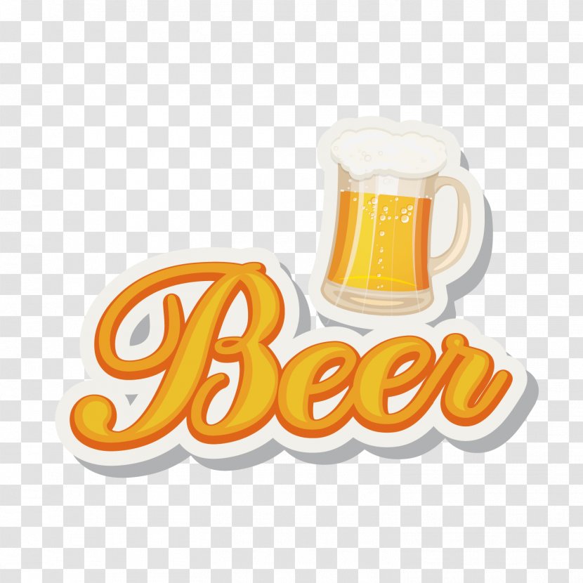 Beer Euclidean Vector Computer File - Police Vectorielle - Yellow Word Transparent PNG