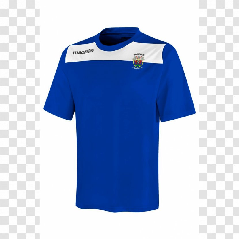 Macron T-shirt Football Sleeve - Electric Blue Transparent PNG