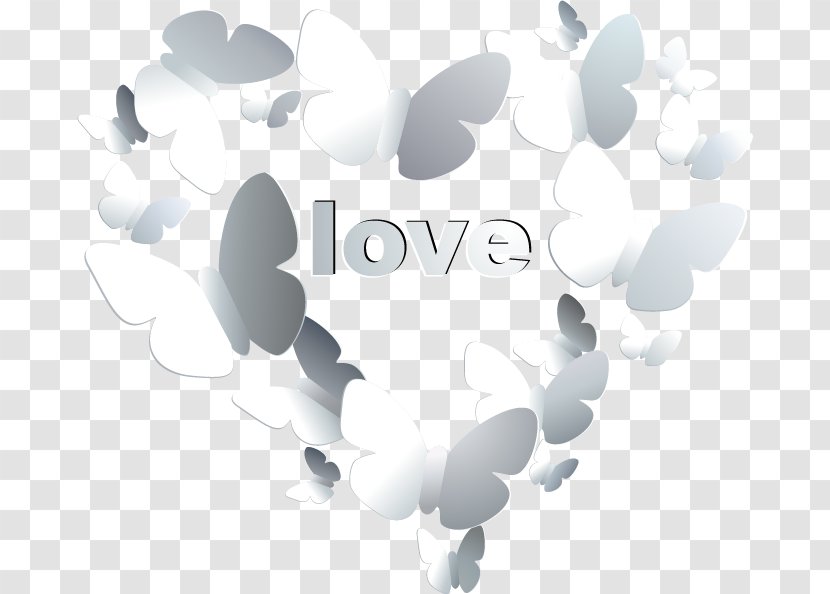 Butterfly Three-dimensional Space Geometry - Heart Transparent PNG